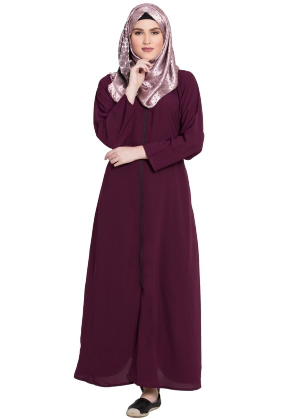 MULTI COLORS DESIGNER ZIPPER ABAYA