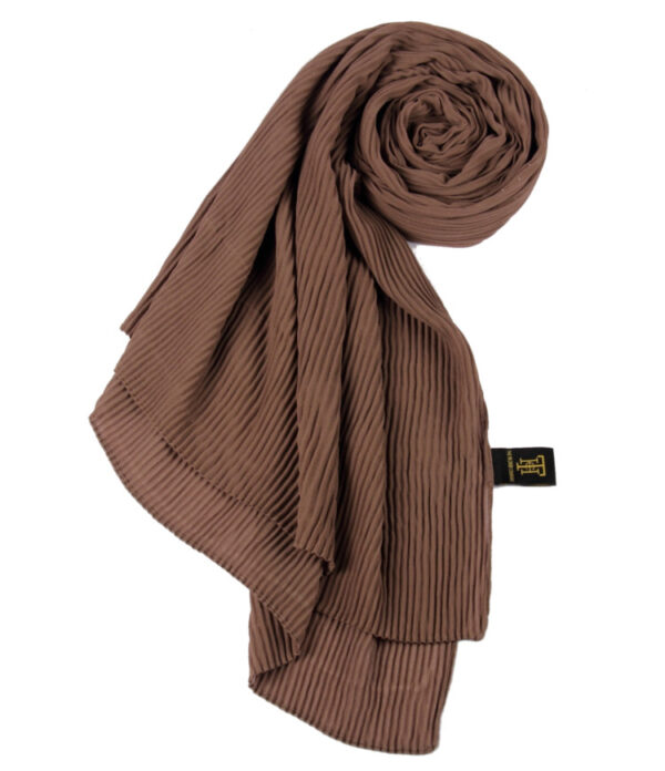 LATTE PLEATED CHIFFON HIJAB