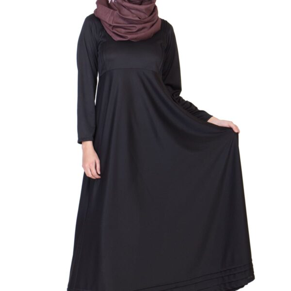 BLACK COLOR FULL FLAIR ABAYA