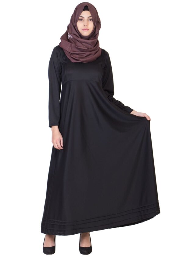 BLACK COLOR FULL FLAIR ABAYA