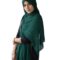 GREEN PLEATED CHIFFON HIJAB