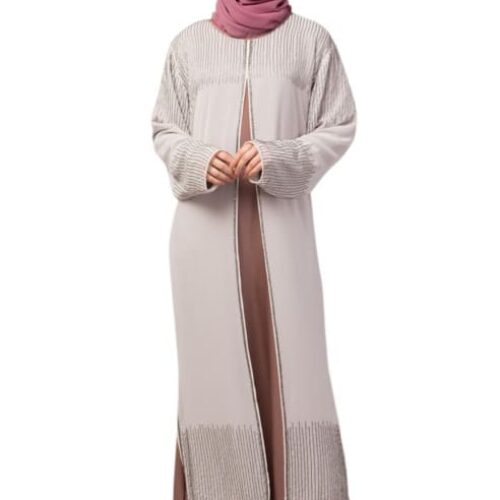 TWO LAYERS HAND WORK PARTY WEAR ABAYA