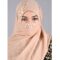 QALBI BEIGE HANDWORK HIJAB WITH MATCHING MASK