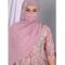 QALBI LAVENDER HANDWORK HIJAB WITH MATCHING MASK