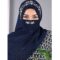 PAREEZA NAVY BLUE HANDCRAFTED HIJAB WITH MATCHING MASK