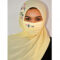 MARIYAM YELLOW THREADWORK HIJAB WITH MATCHING MASK