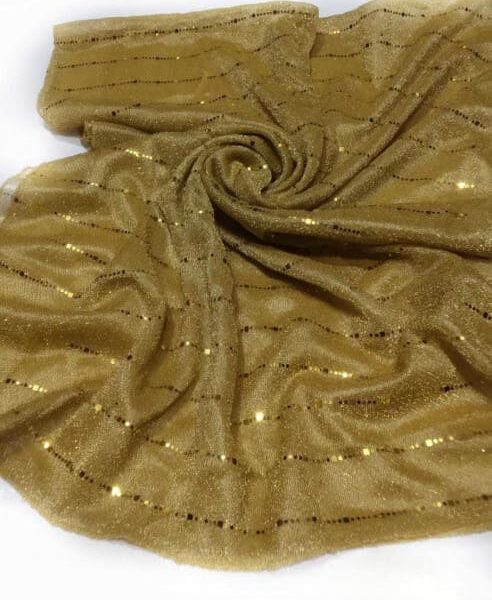 PREMIUM FANCY GOLDEN NET STOLE WITH GOLDEN DIAMONDS (SET OF 10)