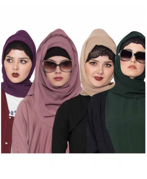 COMBO SUPER FINE GEORGETTE HIJAB (SET OF 4)