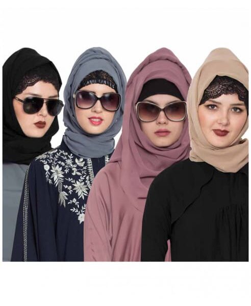 COMBO SUPER FINE GEORGETTE HIJAB (SET OF 4)