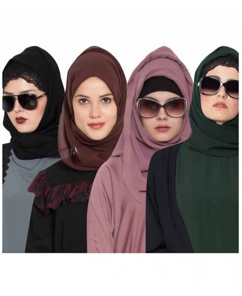 COMBO SUPER FINE GEORGETTE HIJAB (SET OF 4)