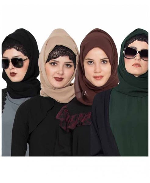 COMBO SUPER FINE GEORGETTE HIJAB (SET OF 4)