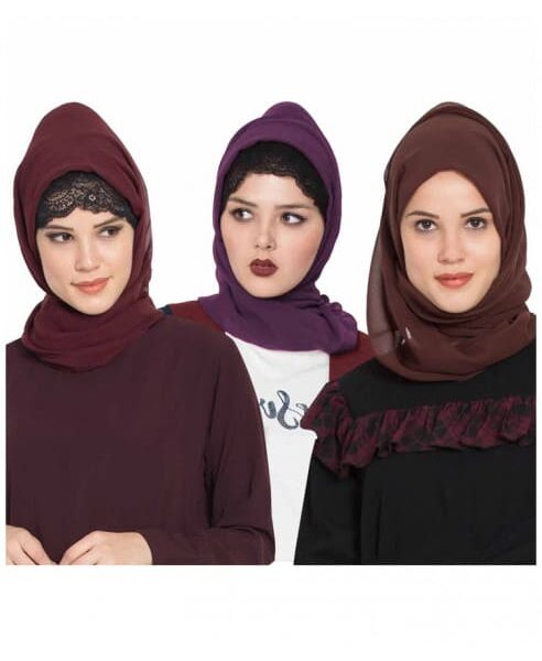 COMBO SUPER FINE GEORGETTE HIJAB (SET OF 4)