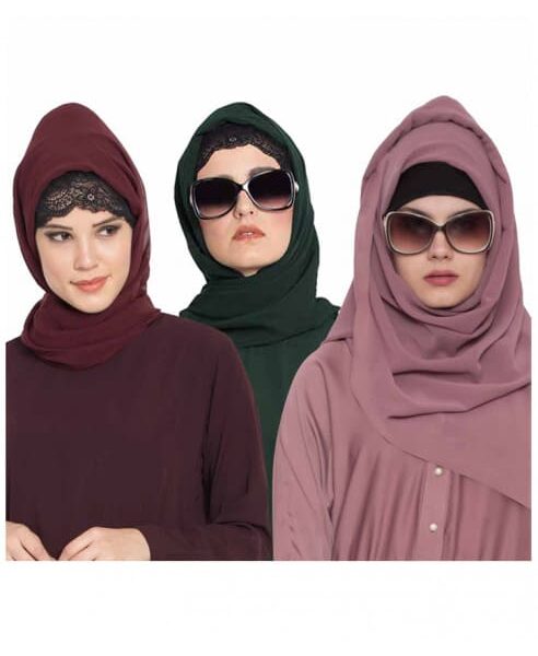 COMBO SUPER FINE GEORGETTE HIJAB (SET OF 3)