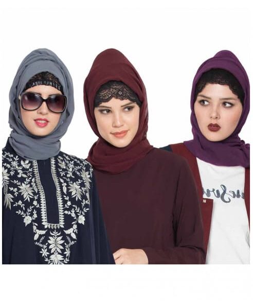 COMBO SUPER FINE GEORGETTE HIJAB (SET OF 3)