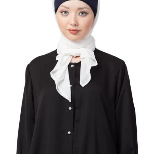 PEARL WORK TURBAN WITH ATTACHED HIJAB