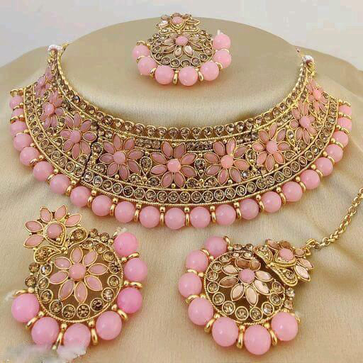 alloy pearl set necklace set
