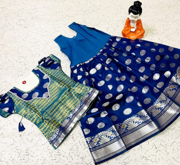 Navy Blue Traditional Pavadai Sattai