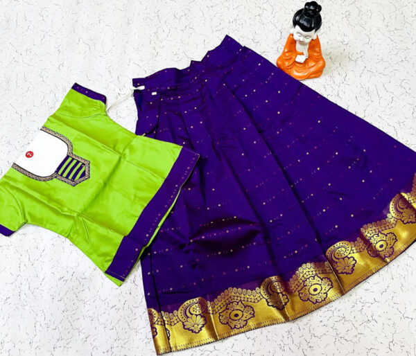 Green and Blue Traditional Pavadai Sattai