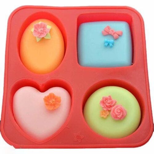 4 Cavity Silicon Soap Cake Making Mould