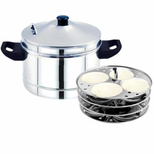 FUTENSILS Stainless Steel Idly Cooker 4 Plate
