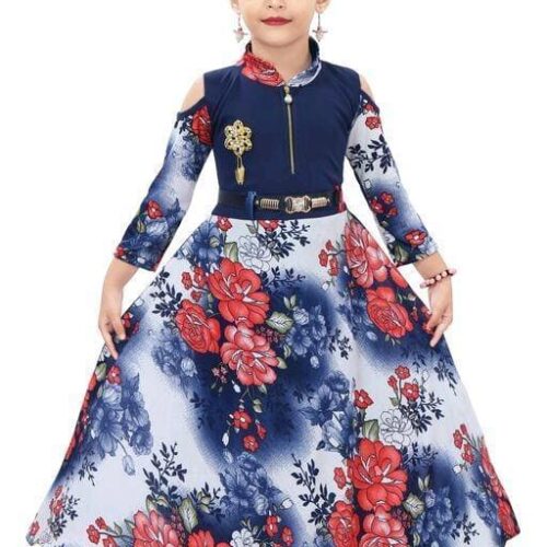 Girls Multicolor Cotton Frocks & Dresses Pack Of 1