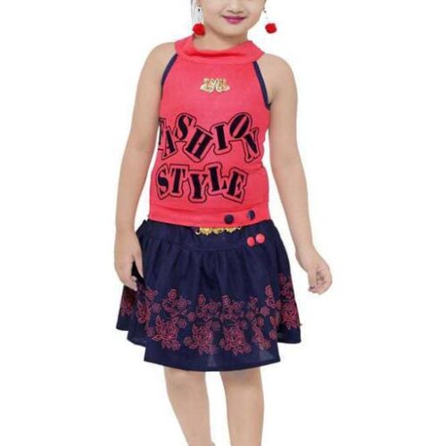 Girls Multicolor Cotton Frocks & Dresses Pack Of 1