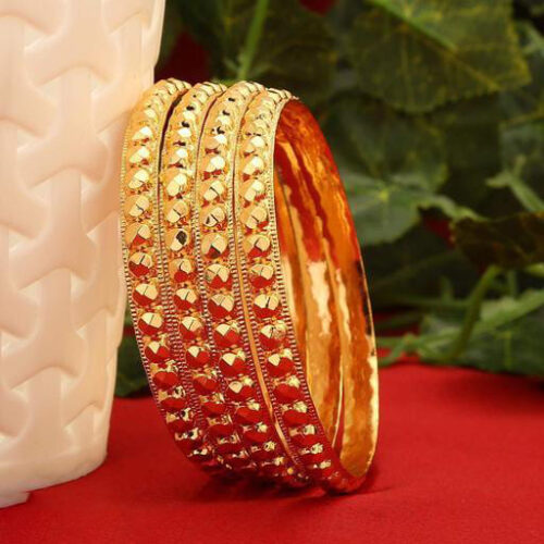 GOLD PLATED TRAITIONAL MUTHU BANGLES