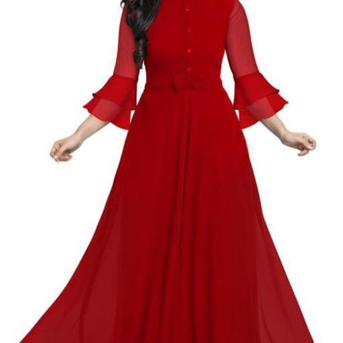 Red Color Party Wear Trending Gown