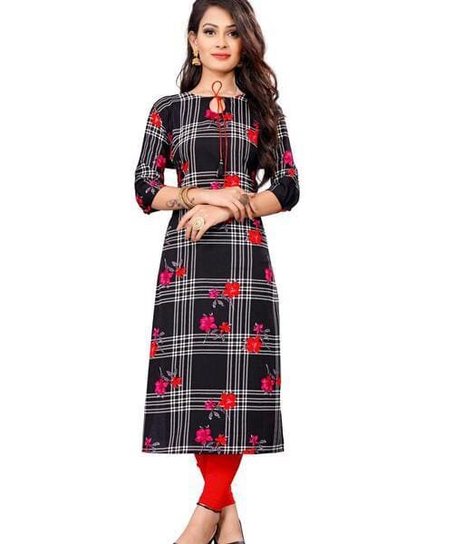 Women's Crepe straight Kurti xxl 3xl 4xl