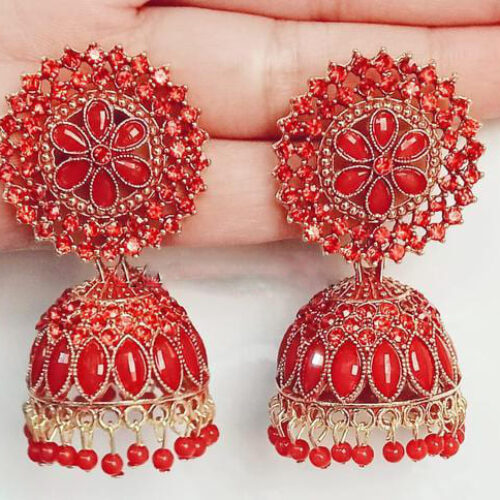 Beads Alloy Jhumki Earring